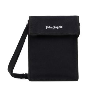 Palm Angels Black Logo Phone Pouch